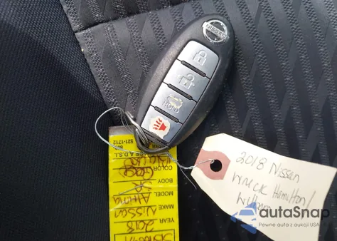 2018 Nissan Altima 2.5 Sr из США, поврежденный, VIN 1N4AL3AP5JC107561